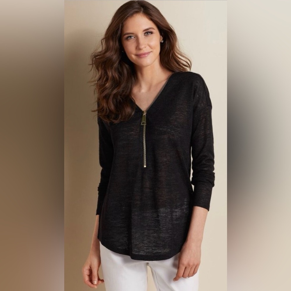 Like New Soft Surroundings Valentina Zip Sweater